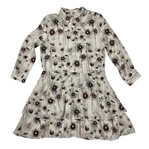 Equipment Natalia Floral Dress - White Floral - Medium